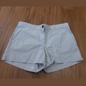 🦋 Gap Khakis Summer Shorts Gray White Stripe Size 0
